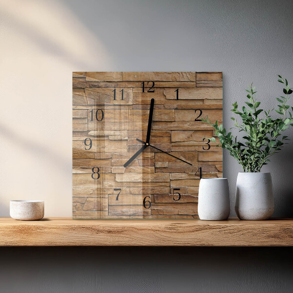 Wanduhr aus glas Klinker