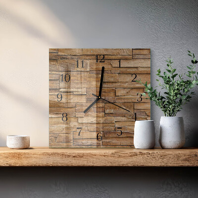 Wanduhr aus glas Klinker