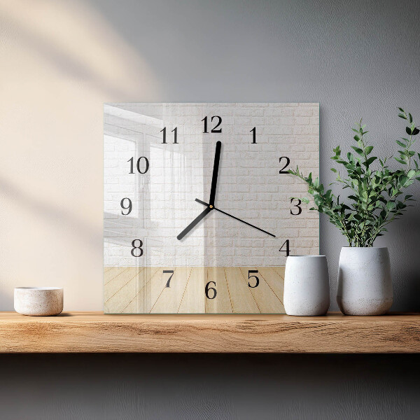 Wanduhr aus glas Ziegel