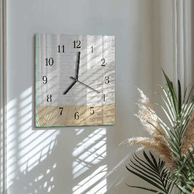 Wanduhr aus glas Ziegel