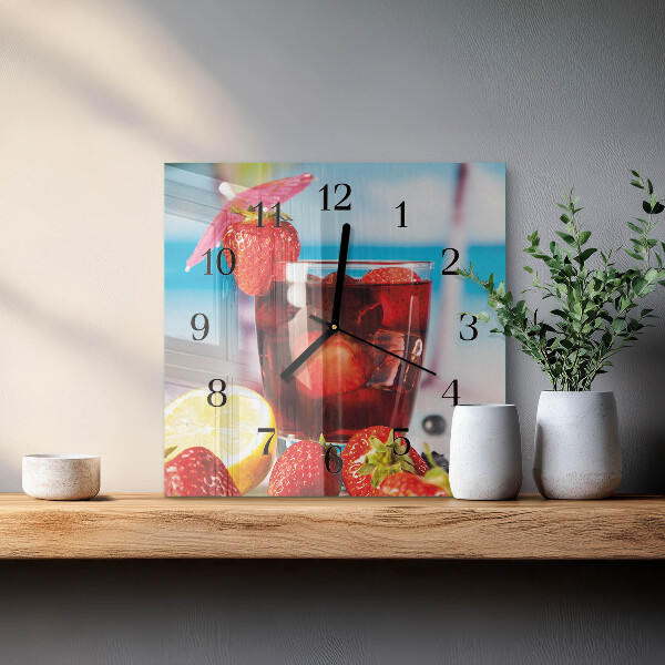 Wanduhr aus glas Trinken