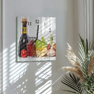 Wanduhr aus glas Pasta