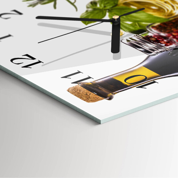 Wanduhr aus glas Pasta