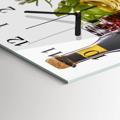 Wanduhr aus glas Pasta
