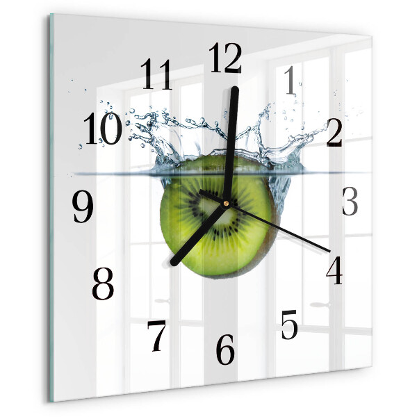 Wanduhr aus glas Kiwi