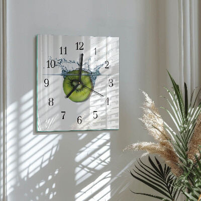 Wanduhr aus glas Kiwi