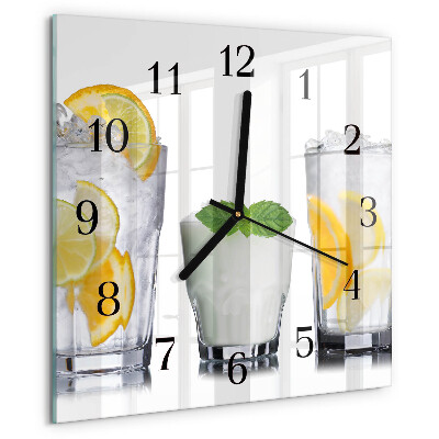 Wanduhr aus glas Zitronensäure