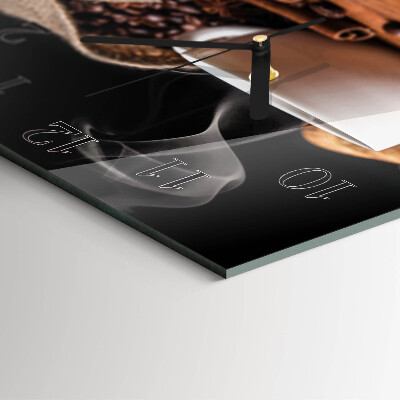 Wanduhr aus glas Kaffee