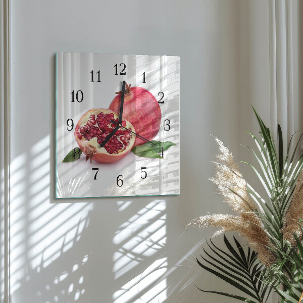 Wanduhr aus glas Granate