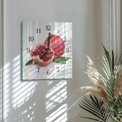 Wanduhr aus glas Granate