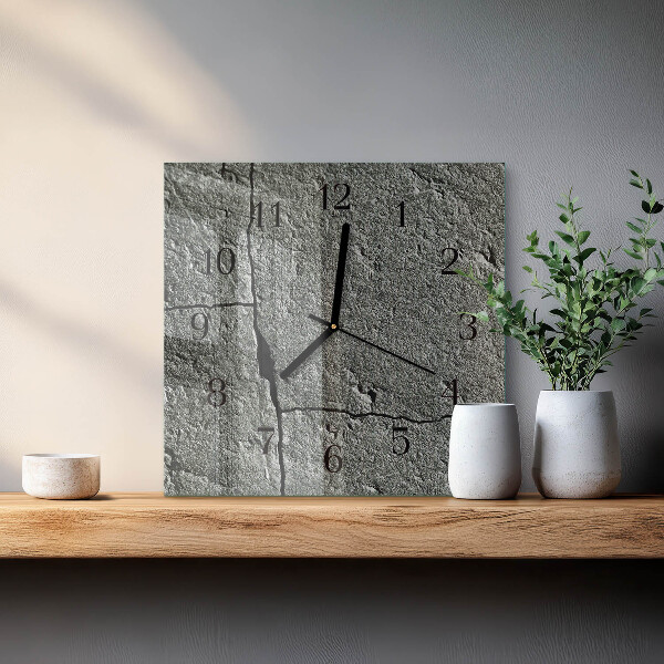 Wanduhr aus glas Naturstein