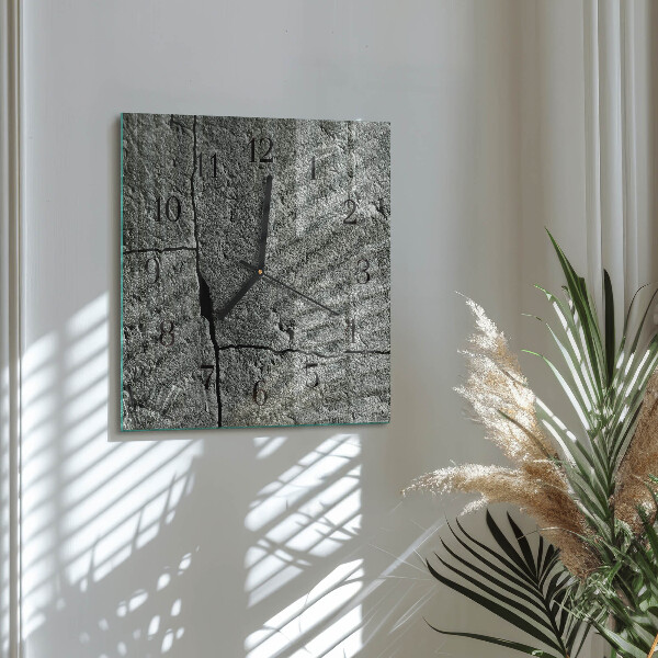 Wanduhr aus glas Naturstein