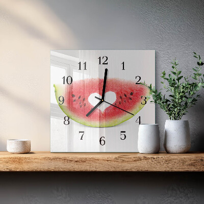 Wanduhr aus glas Wassermelone