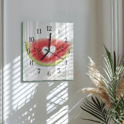 Wanduhr aus glas Wassermelone