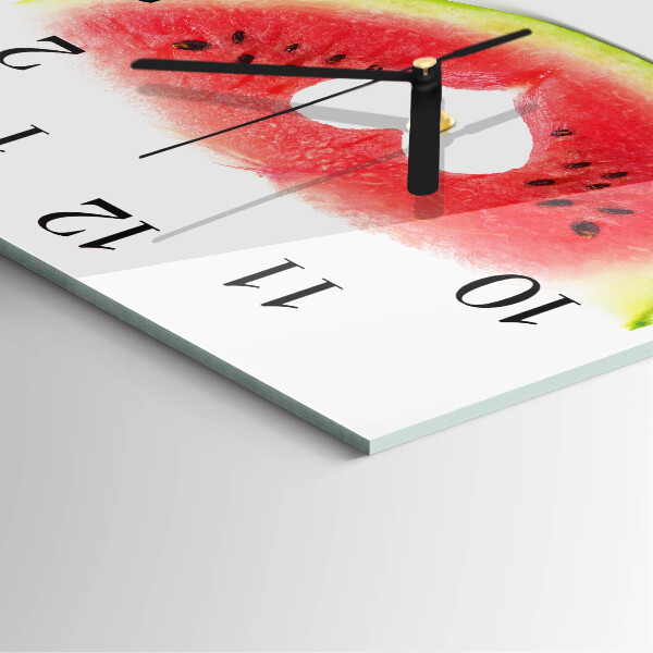 Wanduhr aus glas Wassermelone
