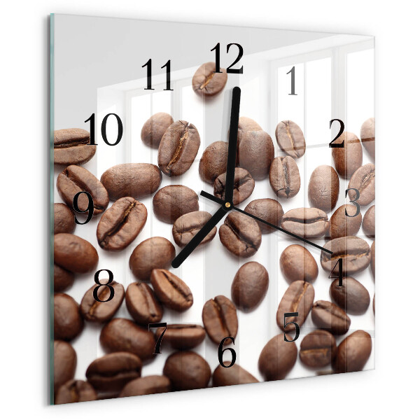 Wanduhr aus glas Kaffeebohnen