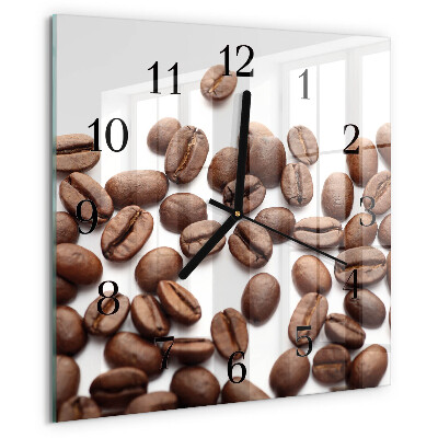 Wanduhr aus glas Kaffeebohnen