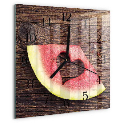 Wanduhr aus glas Wassermelone