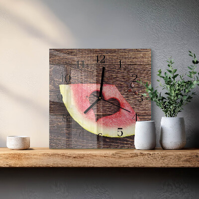 Wanduhr aus glas Wassermelone