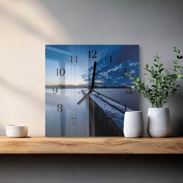 Wanduhr aus glas Landschaft