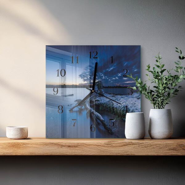 Wanduhr aus glas Landschaft