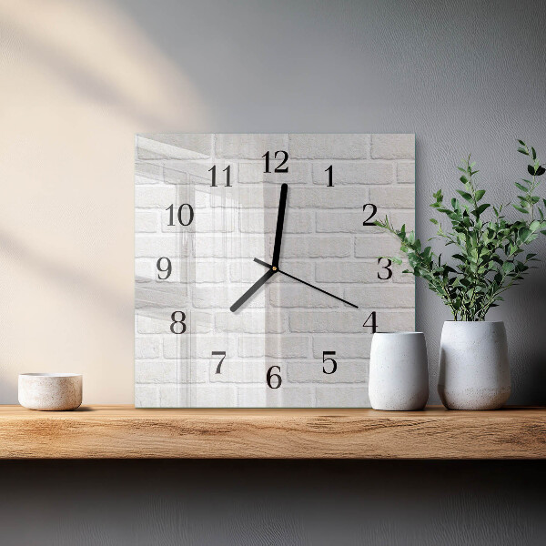 Wanduhr aus glas Ziegel
