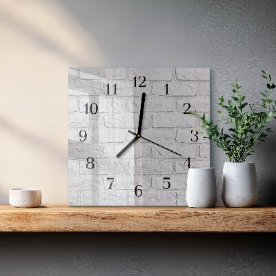 Wanduhr aus glas Ziegel