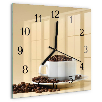 Wanduhr aus glas Kaffee