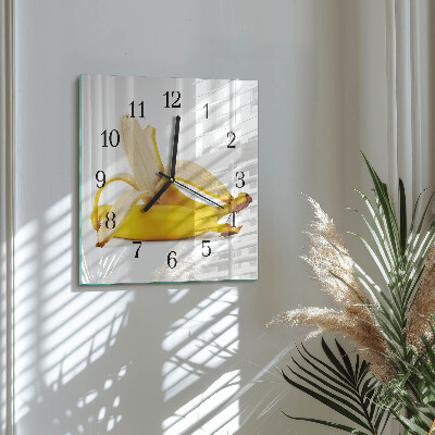 Wanduhr aus glas Bananen
