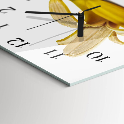Wanduhr aus glas Bananen