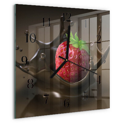 Wanduhr aus glas Schokolade