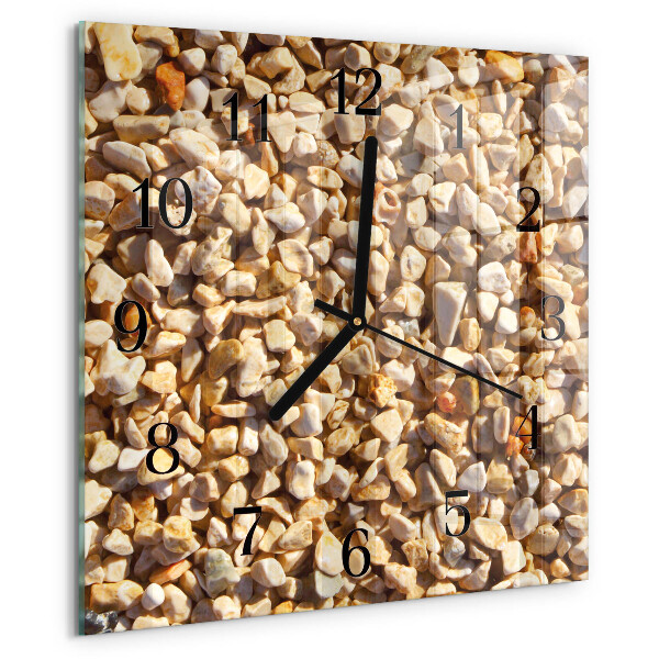 Wanduhr aus glas Kies