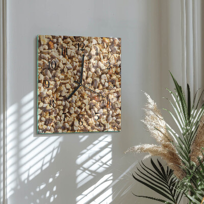 Wanduhr aus glas Kies