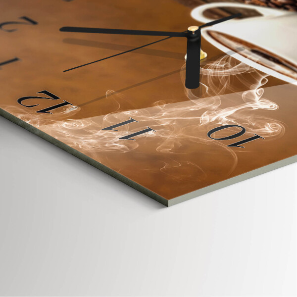Wanduhr aus glas Kaffee