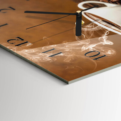 Wanduhr aus glas Kaffee