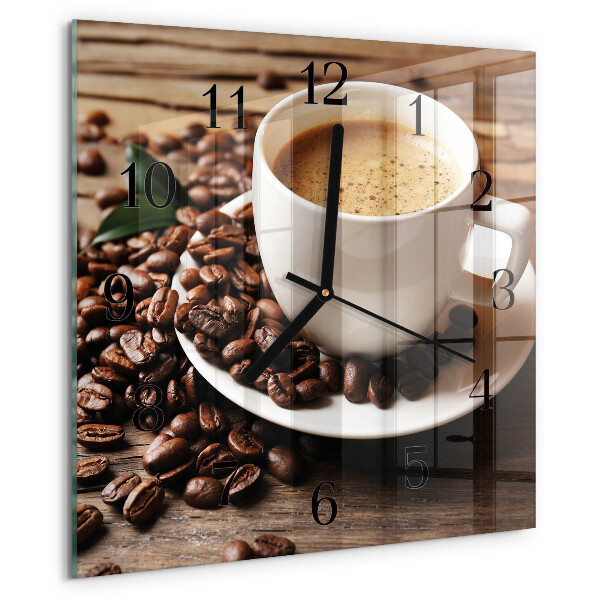 Wanduhr aus glas Kaffee