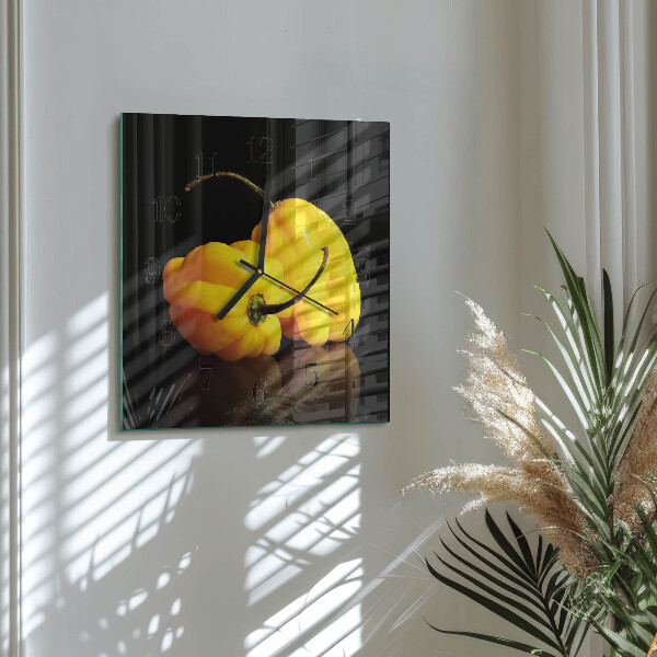 Wanduhr aus glas Pfeffer