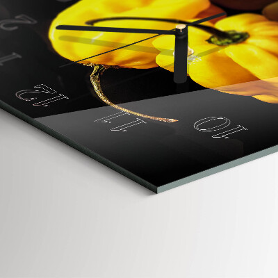 Wanduhr aus glas Pfeffer