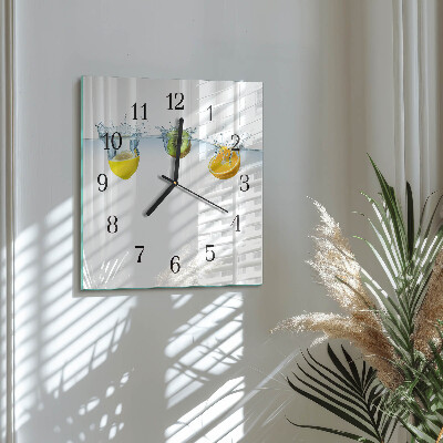 Wanduhr aus glas Kiwi