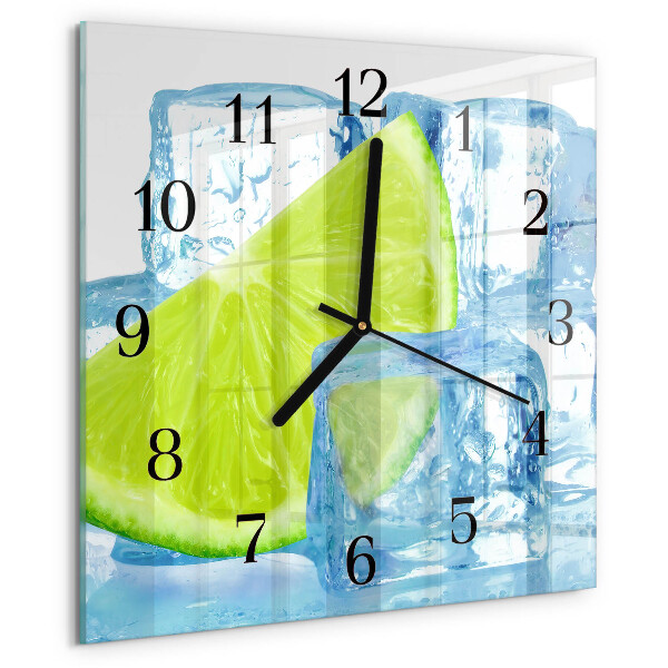 Wanduhr aus glas Limetteneis