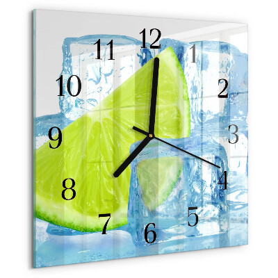 Wanduhr aus glas Limetteneis