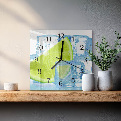 Wanduhr aus glas Limetteneis