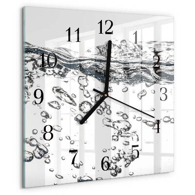 Wanduhr aus glas Wasser