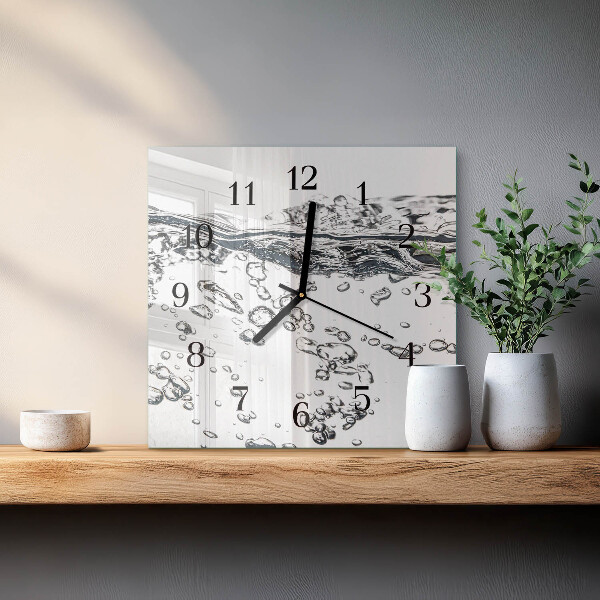 Wanduhr aus glas Wasser