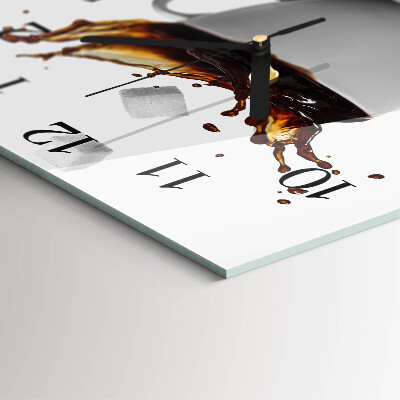 Wanduhr aus glas Kaffee