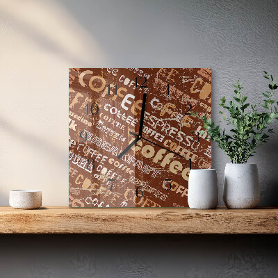 Wanduhr aus glas Kaffee