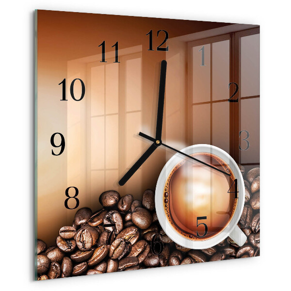Wanduhr aus glas Kaffee