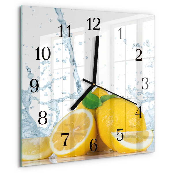 Wanduhr aus glas Zitronensäure