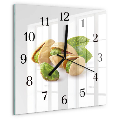 Wanduhr aus glas Nüsse
