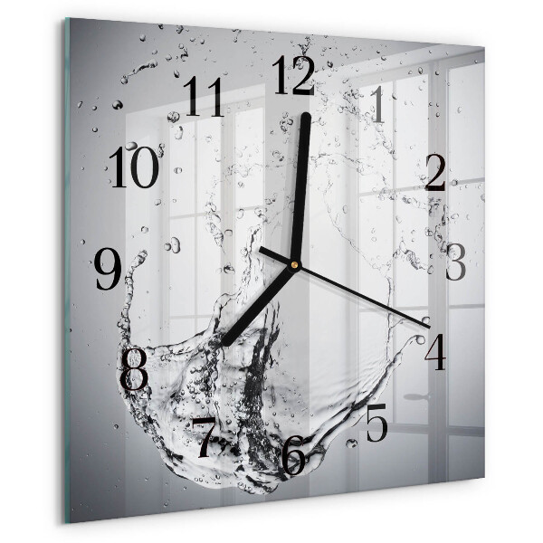 Wanduhr aus glas Wasser